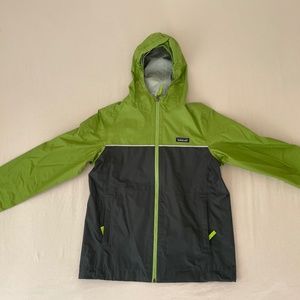 Patagonia kids boy Torrentshell rain jacket size L